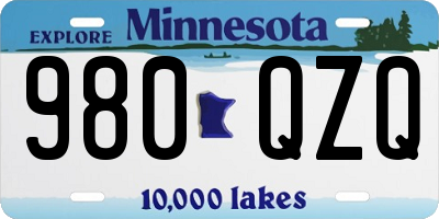MN license plate 980QZQ