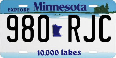 MN license plate 980RJC