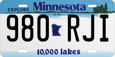MN license plate 980RJI