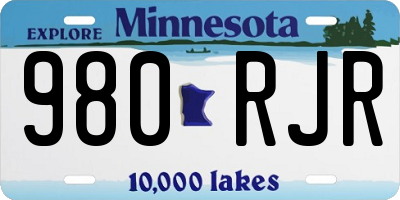 MN license plate 980RJR