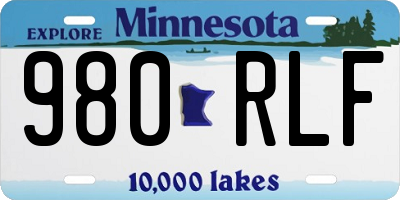 MN license plate 980RLF