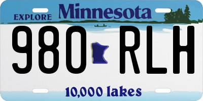 MN license plate 980RLH