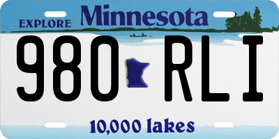 MN license plate 980RLI
