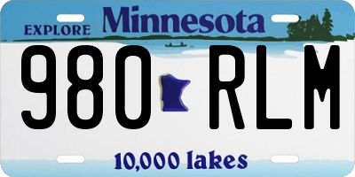 MN license plate 980RLM