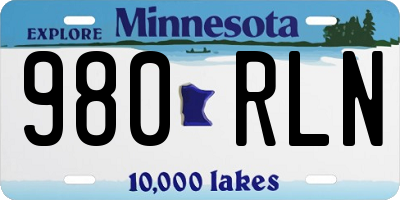 MN license plate 980RLN