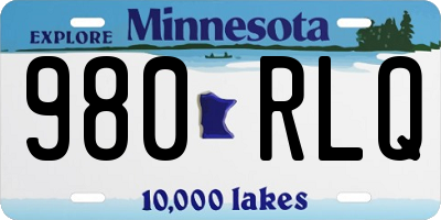MN license plate 980RLQ