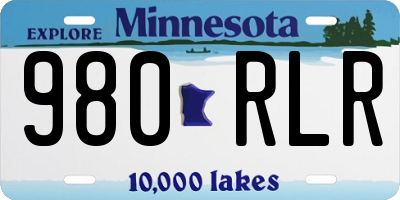 MN license plate 980RLR