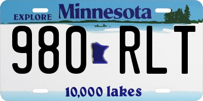 MN license plate 980RLT