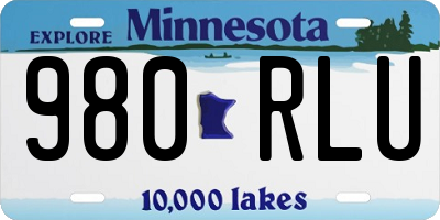 MN license plate 980RLU
