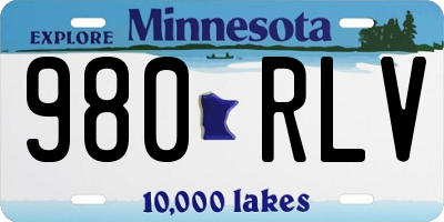 MN license plate 980RLV