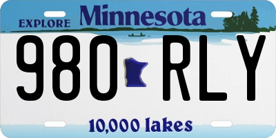 MN license plate 980RLY