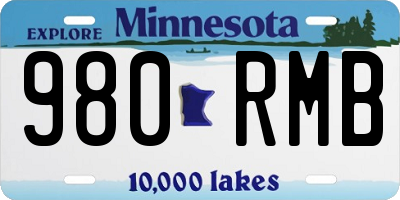 MN license plate 980RMB