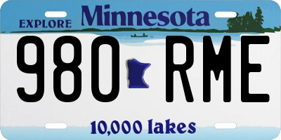 MN license plate 980RME
