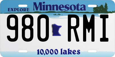 MN license plate 980RMI