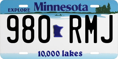MN license plate 980RMJ
