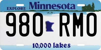 MN license plate 980RMO