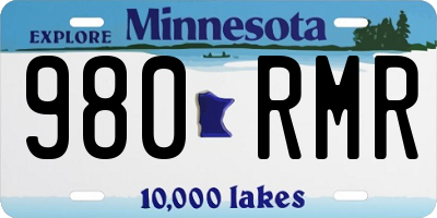 MN license plate 980RMR