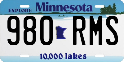 MN license plate 980RMS