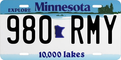 MN license plate 980RMY
