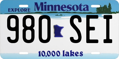 MN license plate 980SEI