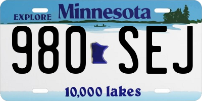 MN license plate 980SEJ
