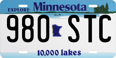 MN license plate 980STC