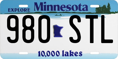 MN license plate 980STL