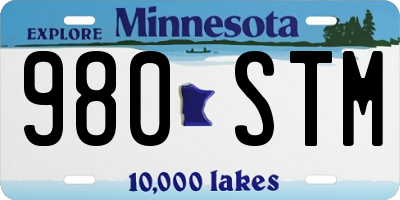 MN license plate 980STM