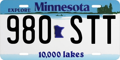 MN license plate 980STT