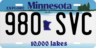 MN license plate 980SVC