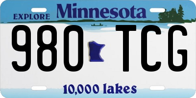 MN license plate 980TCG
