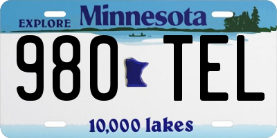 MN license plate 980TEL