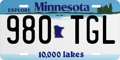 MN license plate 980TGL