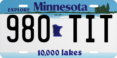 MN license plate 980TIT