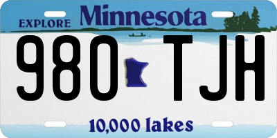 MN license plate 980TJH