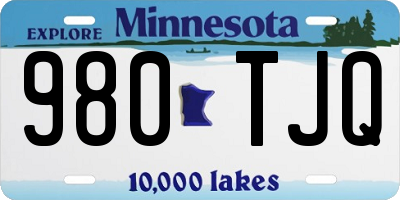 MN license plate 980TJQ