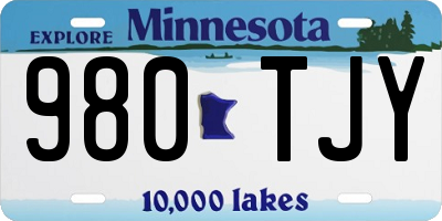 MN license plate 980TJY