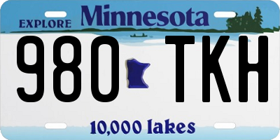 MN license plate 980TKH