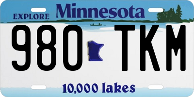 MN license plate 980TKM