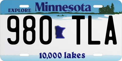 MN license plate 980TLA