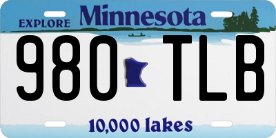 MN license plate 980TLB