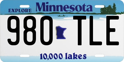 MN license plate 980TLE