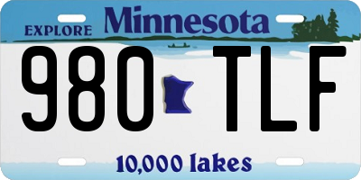 MN license plate 980TLF
