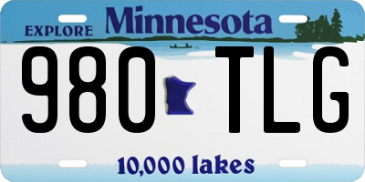 MN license plate 980TLG