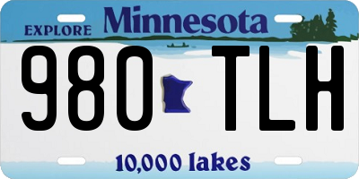 MN license plate 980TLH