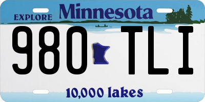 MN license plate 980TLI
