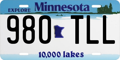 MN license plate 980TLL