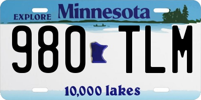 MN license plate 980TLM
