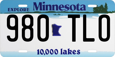 MN license plate 980TLO