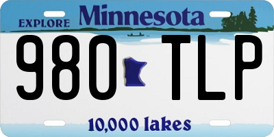 MN license plate 980TLP